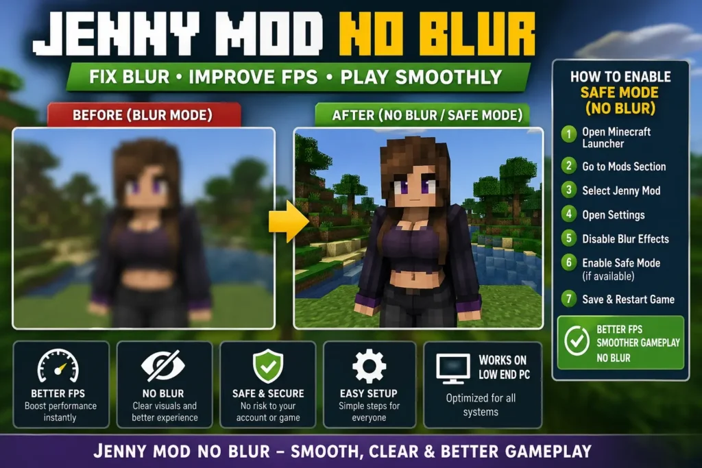 Jenny Mod No Blur / Safe Mode Page (Fix Blur and Improve Performance) 1 Jenny Mod No Blur