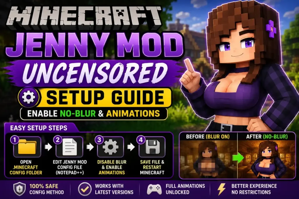 Minecraft Jenny Mod Uncensored Setup Guide - 2026 1 Minecraft Jenny Mod Uncensored Setup Guide - 2026